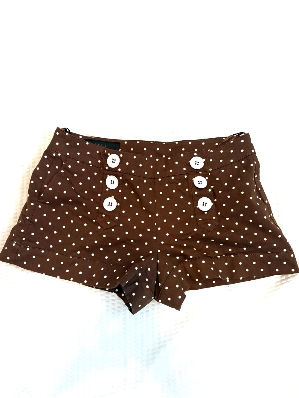 Zara Brown Polka Dot Mini Shorts - XS